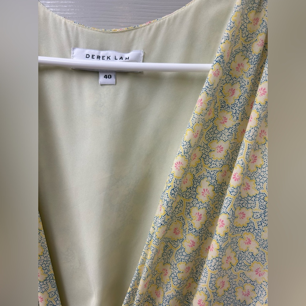 Derek Lam Yellow and Pink, blue floral jumpsuit